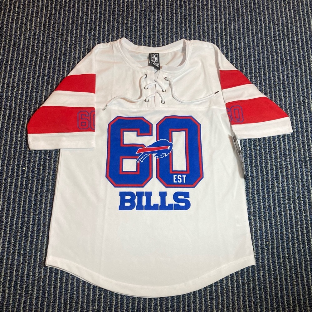 NFL White and Red Short Sleeve Tee
